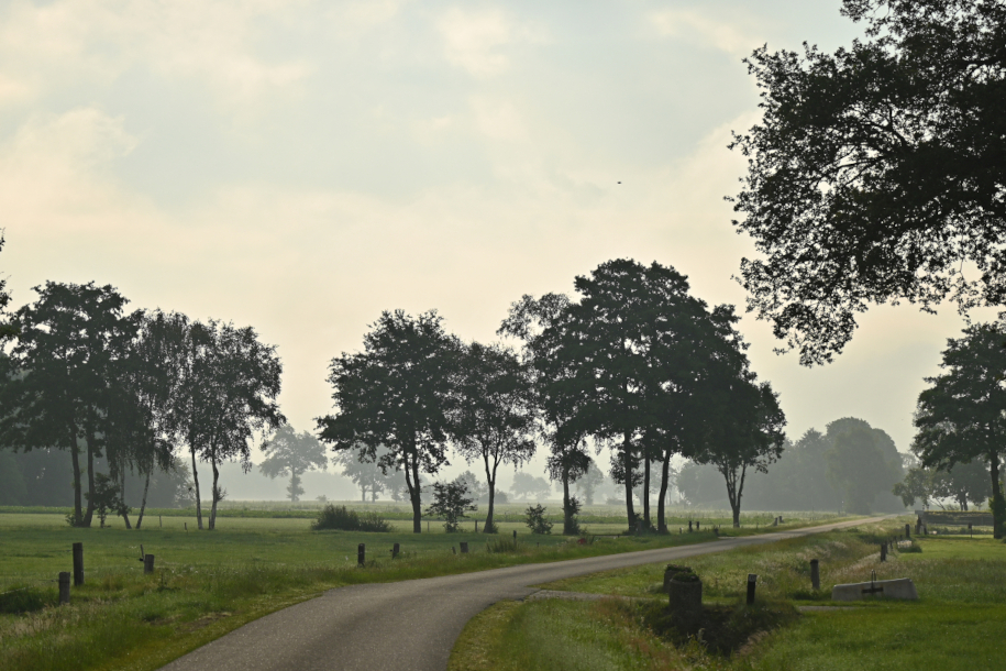 Weg langs de grens van Nederland in het kader van de fietstocht De Grens.