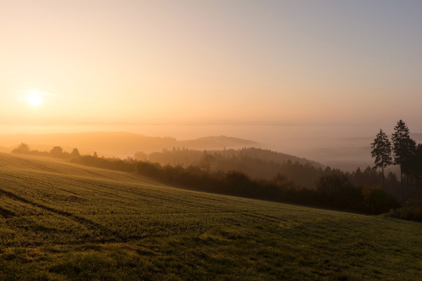 Zonsopgang in het Sauerland