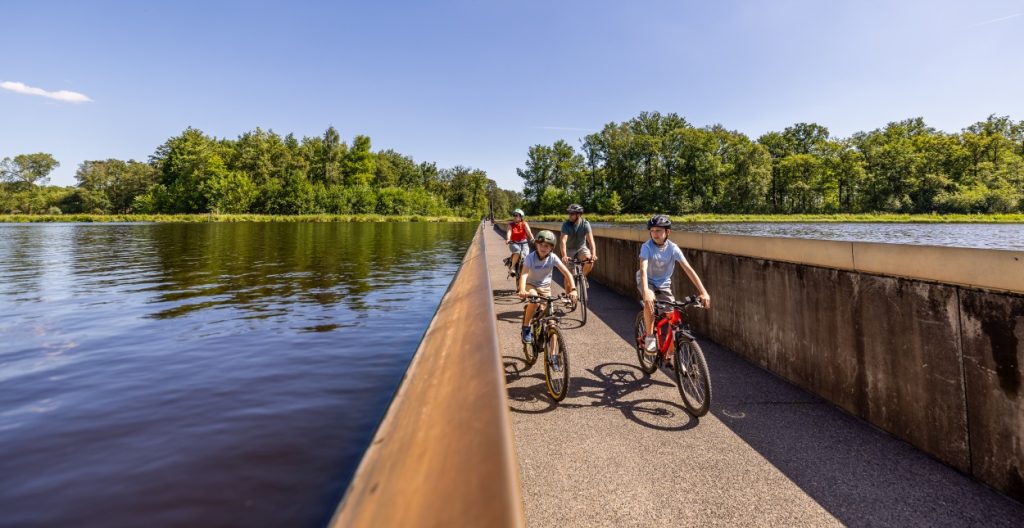 Fietsen door het water in Vlaanderen
